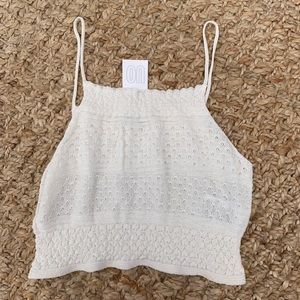 Cropped crochet Urban Outfitters tank